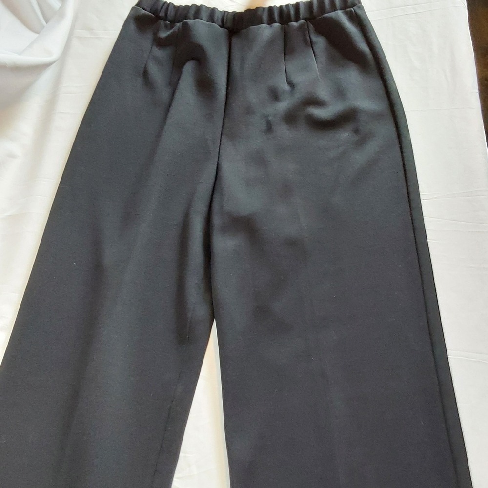 Alfred‎ Dunner Woman Size 14 Black Pull On Pants Elastic Waist Polyester